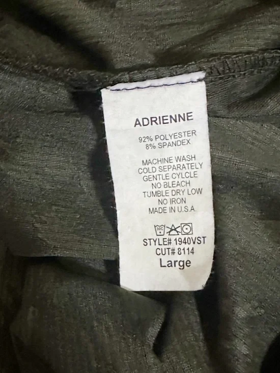 Adrienne Black Velvet Satin Leopard Burnout Oversized Boxy Top USA NWT Large - Picture 7 of 7